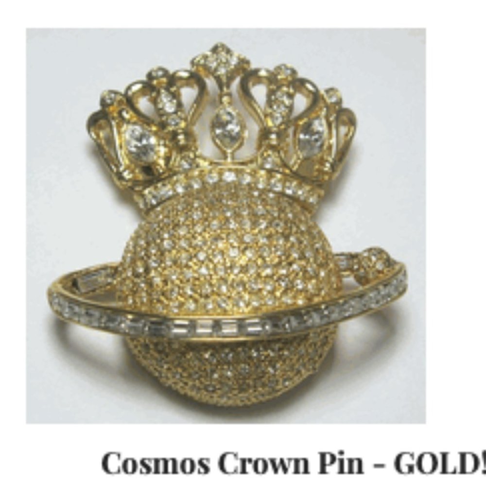 Globe with Crown Pin